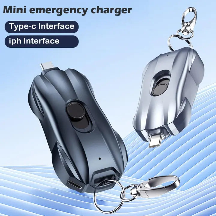 Portable Mini Power Bank Emergency Charger Keychain