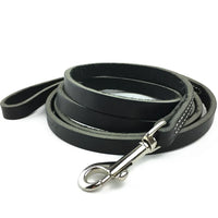 Pack of 2 LEASH+ COLLAR leather -Black