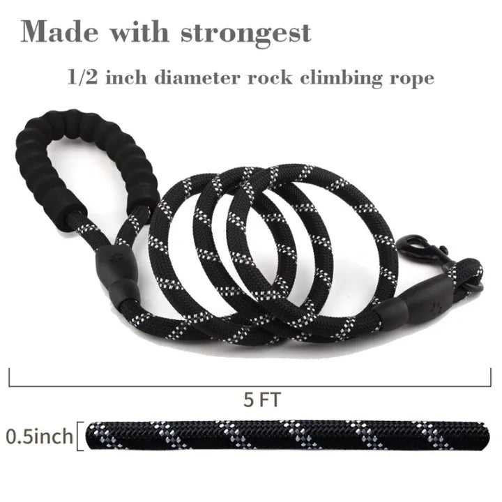 Large Dog Reflective Braided Rope