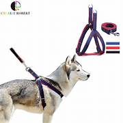 PET Denim Style Dog Leash Harness Set Nylon Adjustable Collar Vest Retractable PS503 PS-LH