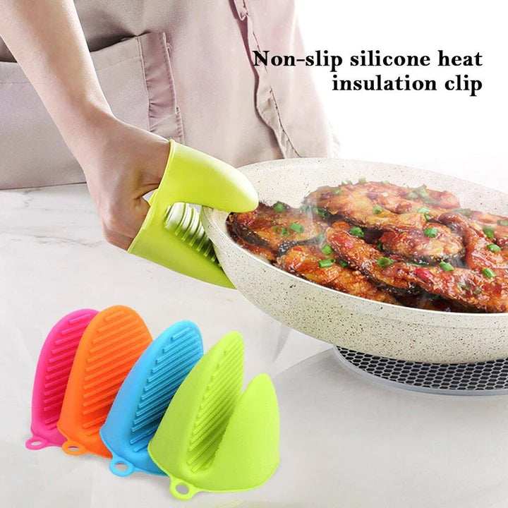 2 Pcs Silicone Heat Resistant Pot Holder Gloves