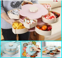 Double Layer Rotating Flower Shape Candy Box